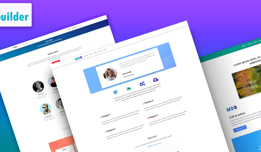 MDBootstrap Page Builder